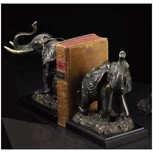  ELEPHANT TRUNKS UP BRASS BOOKENDS: Home & Kitchen
