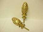 Decorative Accents Gold Gilted Pineapple Finial x2 Post Toppers 