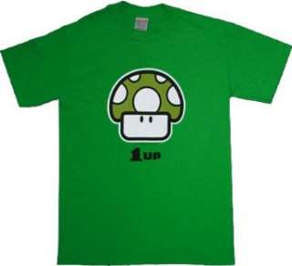  Nintendo 1up Mushroom shirt Green Clothing