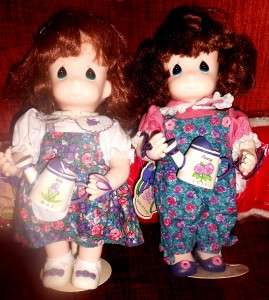   OF FRIENDS PRECIOUS MOMENTS MAY & JULY PANSY & IRIS DOLLS 1995  