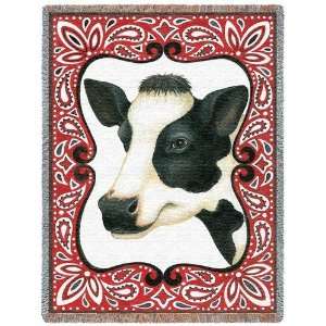  Bandana Cow Tapestry Throw