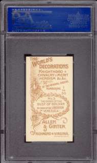 10) 1890 N30 ALLEN & GINTER WORLDS DECORATIONS PSA 7 6 5 4 3 TOBACCO 
