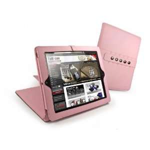   Leather Folio Book Style case cover for Apple iPad 2   Pink Computers