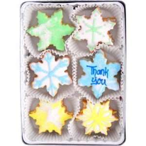 Snowflake Thank You Tin  Grocery & Gourmet Food