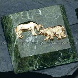 Stock Market Bull and Bear Paperweight
