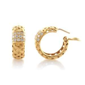   Co. 18k Yellow Gold & Diamond Hoop Earrings: Tiffany & Co.: Jewelry