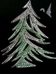 SIGNED SWAROVSKI CHRISTMAS TREE PIN/BROOCH RETIRED  