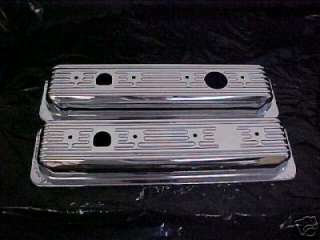 New chrome small block Chevy valve covers. These are short (2 3/8 