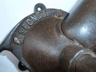 Antique 1890s Spong London Coffee Grinder No.2 Cast Iron Vintage 