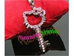 2pcs Hello kitty Crystal KEY pendant Necklace~HOT  