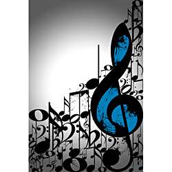 Maxwell Dickson Music Notes Typography Wall Art  Overstock