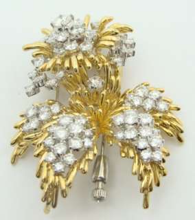 Designer KURT WAYNE 18K Gold Diamond Estate Pin Brooch  