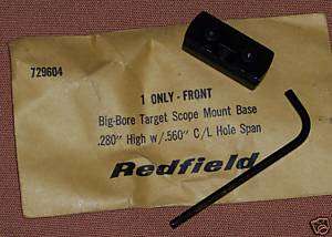 Redfield Front Base #729604 for Big Bore Target Scope  