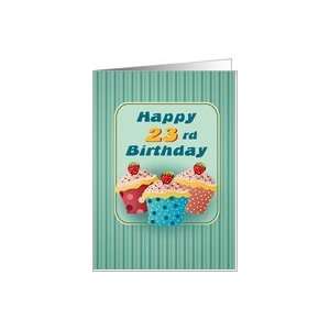  23 years old Cupcakes Birthday Greeting Cards Card Toys 