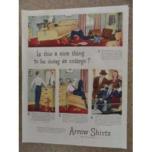  Arrow Shirts, Vintage 40s full page print ad. (is this a 