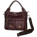 Amerileather Mandy Woven Leather Handbag  Overstock