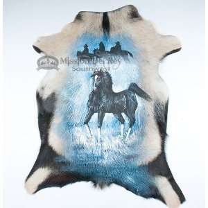  Painted Goat Hide 28x33 The Stallion (26)