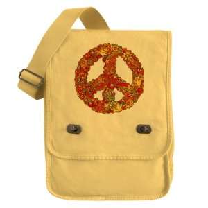  Messenger Field Bag Yellow Peaceful Peace Symbol 