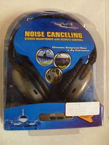 COBY   NOISE CANCELLING STEREO HEADPHONES WITH REMOTE CONTROL 