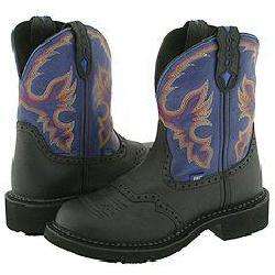 Justin Gypsy Cowgirl Ffa Black Deer W/Perfed Saddle Boots   
