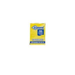  250 ct Diamond Square Center Toothpick, Pack of 24 