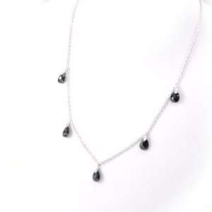  Necklace silver Linda black. Jewelry