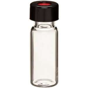  Borosilicate Glass 1.8mL Vial with 0.005 Red PTFE 0.035 Silicone/0 