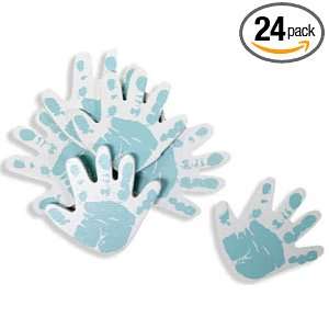  Blue Hand Print Baby Shower Favors   24 Pieces: Health 