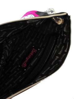 NWT! Betsey Johnson Raining Betsey Top Zip Clutch Bag With Chain Large 