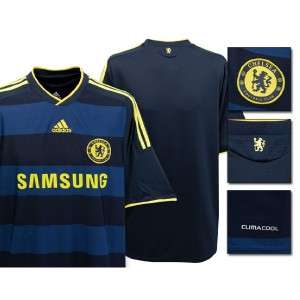 Adidas Chelsea CFC Mens XL Football Club Soccer Away Jersey Navy Blue 