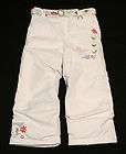 Marker Preschool Girls Ski Pants With Grown Cuffs Color: White 