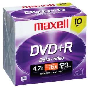  NEW 16x Write Once DVD+R   10 Pack (Memory & Blank Media 