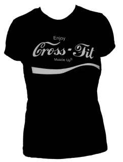 Enjoy Crossfit T Shirt for female/women/girls Cross Fit BLACK Womans 