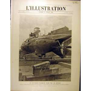  1916 Sub Marine German French Print Ww1 War: Home 