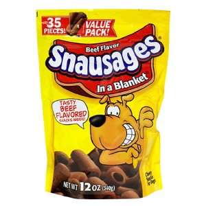 Snausages in a Blanket, Beef, 12 Ounce Pouches (Pack of 12)  