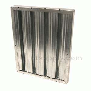 20 X 16 X 2 Galvanized Steel Grease Baffle Filter No Handles