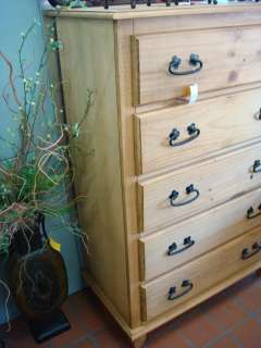 Solid Pine Wood Bedroom Set w/ Wrought Iron Queen Bed Artisan Wooden 