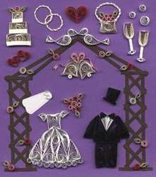 Bridal Bliss Wedding Quilling Kit with Designs, Paper  