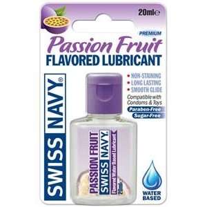 : Flavored Water Based Lubricant. Swiss Navy Card Mini Passion Fruit 