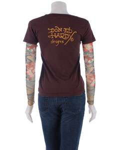 Ed Hardy Womens Tattoo Sleeve Tee Shirt  