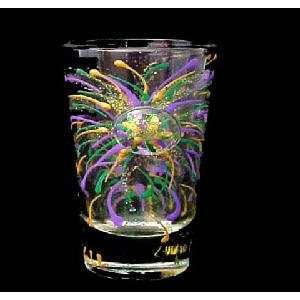  Mardi Gras Fireworks Design   Collectible Shot Glass   2 
