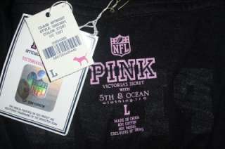 NWT! Victorias Secret PINK Oakland RAIDERS NFL Football Logo Jersey T 
