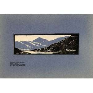  1905 Print Snowdon Mountain Wales UK Edward J. Burrow 