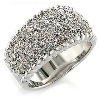  Pave Clear Swarovski Crystal Ring, Size 5 10 Jewelry 