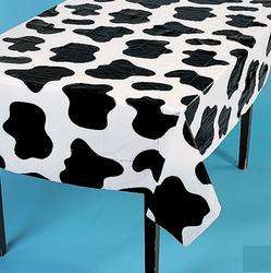 COW PRINT Tablecloth PARTY FARM Cow SPOTS 54x72 Barn  