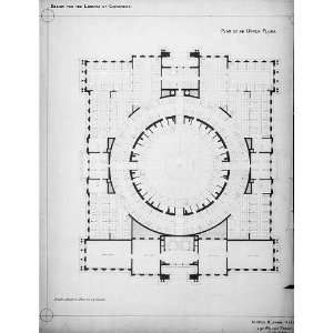  Library of Congress,Washington DC Plan of upper floor 