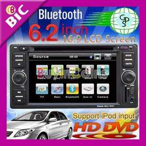 Universal 6.2 LCD Screen Double Din Car DVD Player Bluetooth with 