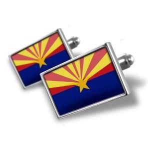 Cufflinks Arizona Flag region United States of America (USA)   Hand 