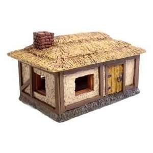   Terrain 25mm Medieval   Thatch/Timber Cottage L/O Roof Toys & Games