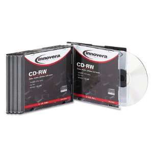  CD RW Rewritable Discs, Branded Surface, 700MB/80MIN, 12x 
